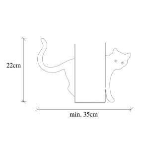 Декоративна метална поставка за книги Kitap Cat Kitap tutucu Black 35x14x22 cm - Img 5