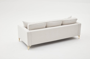 Диван за 3 места Берлин Крем 220x83x91 см - Img 3