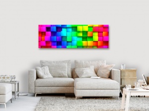 Картина - Цветни кубчета (1 част) Тясна 150x50 см - Img 2