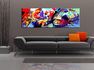 Картина - Colourful Immersion 135x45 см - Img 2