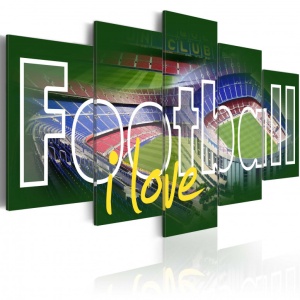 Картина - I Love Football 100x50 см