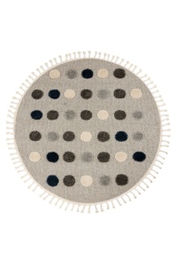 Килим за деца Fano Кръгъл сив 133x133 см