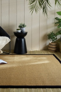 Килим от сизал на открито Sisal Look Outdoor Black 120x170 cm, Flair Rugs - Img 6