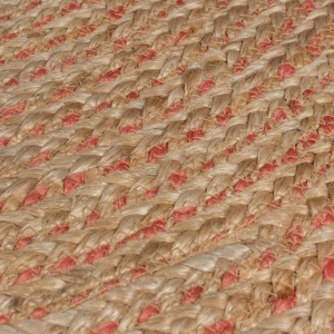 Килим Capri от юта кръгъл натурален/корал 180X180 см, Flair Rugs - Img 4