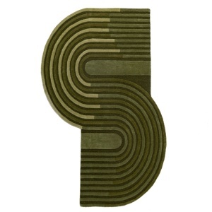 Килим, Conway Retro Shaped Flair Rugs, маслиненозелен, 200x290 см - Img 2