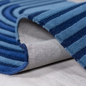 Килим, Conway Retro Shaped Flair Rugs, тъмносин, 150x240 см - Img 4