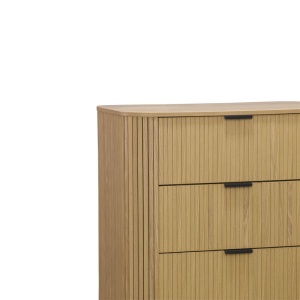 Комод с 4 чекмеджета Сканди в цвят естествено дърво 79x46x115см - Img 3