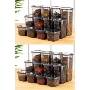 Комплект кутии за съхранение, 24 броя Byzan Crates Антрацит 10x10x24.5 см