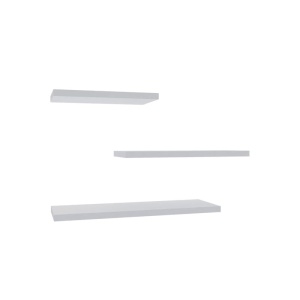Комплект от 3 стенни рафта Leila Pako World Бял 40x14x2 см