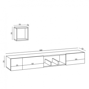 Комплект ТВ шкаф Avior Sapphire Oak - Img 5