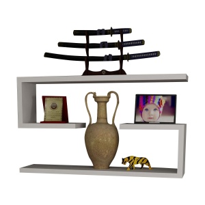 Комплект 2 рафта Jenika Бял 60x18x14.5 см - Img 3