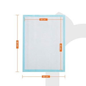 Комплект 55 абсорбиращи постелки за кученца, Feandrea, Бял-Син, 60x90x0.1 см