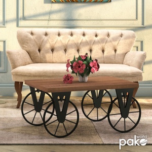 Масичка за кафе Bike Кафява 85x55x41 см - Img 2