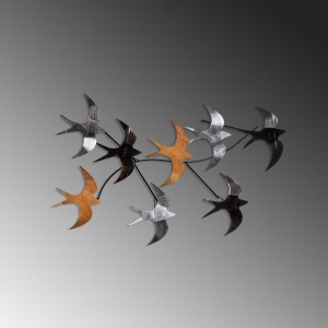 Метална картина Flying Multicolor 69x41x7 см - Img 4