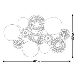 Метална картина Metal Многоцветна 82x50x5 см - Img 3