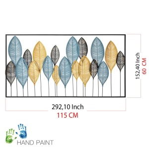 Метална картина Zevahir Многоцветна 115x3x60 см - Img 8