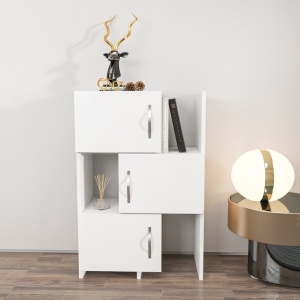 Многофункционален шкаф Анна бял 65x89.8x31.5 см - Img 3