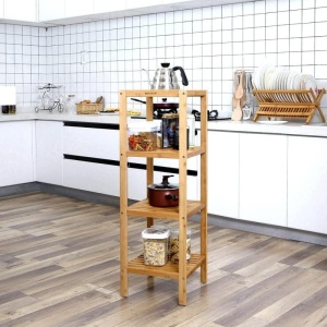 Рафт Songmics бежов 33x33x96 см - Img 4