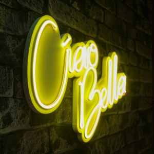 Светеща LED декорация за стена Ciao Bella Жълта 32x45x2 см - Img 1