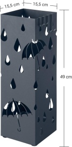 Стойка за чадър Songmics Grey 15.5x15.5x49 cm - Img 5
