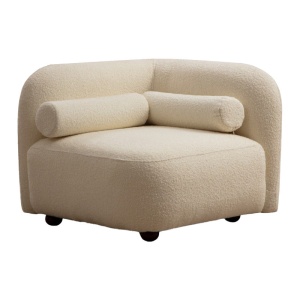 Фотьойл Tranquil от текстил boucle крем 90x90x74см - Img 1