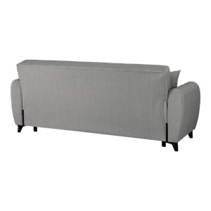 Canapea extensibila cu 3 locuri si spatiu de depozitare, Lincoln, Pako, Gri deschis 226x84x93 cm - Img 6