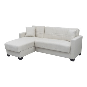 Coltar extensibil reversibil, Stashio, Crem, 202x143x84 cm - Img 4
