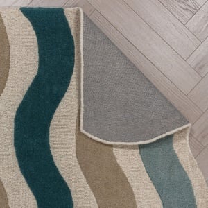 Covor Cascade Wool Albastru 200x290 cm - Img 3
