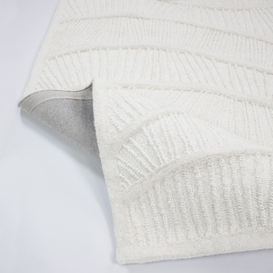 Covor traversa Sculptured Wave Alb 80x230 cm - Img 2