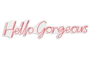 Hello Gorgeous LED декорация за стена Hello Gorgeous Pink 74x17x2 cm - Img 7