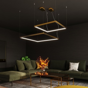 LED полилей 3000K, Nelya, златист, 80x80x150 см - Img 10
