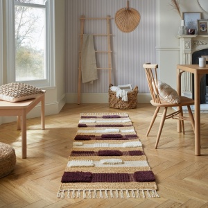 Medina Blocks Purple 60x230 cm, Flair Rugs