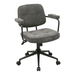 Scaun birou, Leberta, Antracit, 64x63.5x86 cm