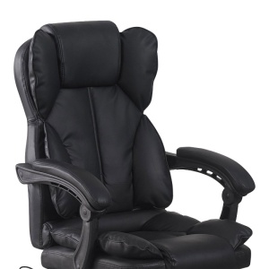 Scaun de birou cu suport picioare si masaj, Ekse, Pako, Negru 64.5x75x119 cm - Img 6