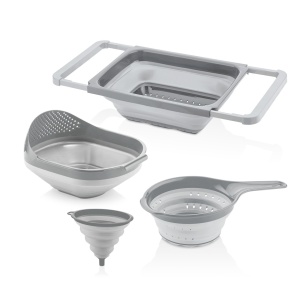 Set 5 броя цедки сито ET-00110 Сив 38.5x26.3x12 см