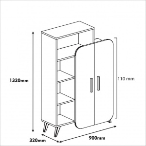 Библиотека Форм в цвят Орех-Жълт - Img 5