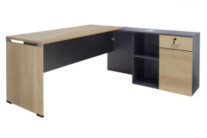 Бюро Lotus Oak, Антрацит 180x160x75 см - Img 4