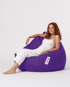 Градински фотьойл с пуф Premium Violet 115x130x39 cm - Img 1