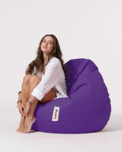 Градински фотьойл с пуф Premium Violet 115x130x39 cm - Img 15