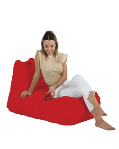 Градински фотьойл с пуф Trendy Red 105x65x75 cm - Img 6