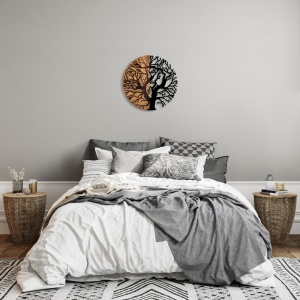Декоративен дървен и метален аксесоар за стена Monument Tree Black 3x56 cm - Img 3