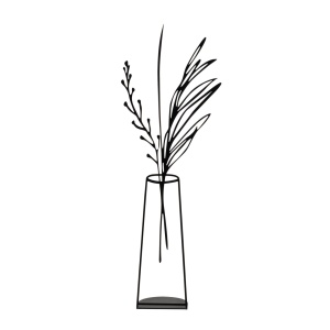 Декоративен предмет Саксия за цветя черна 19x50 cm - Img 2
