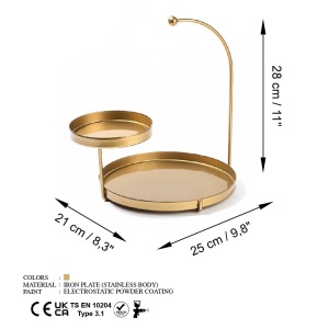 Държач за бижута GED-002 Gold 25x28x21 cm - Img 7