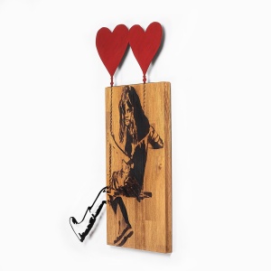 Картина от дърво и метал Banksy Нук 50x80x3 см - Img 7