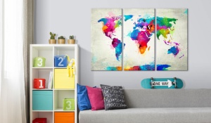 Картина от корк - Colourful Expression [Cork Map] 120x80 см - Img 2