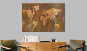 Картина от корк - Rusty World [Карта от корк] 120x80 см - Img 2