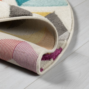 Килим Болеро Многоцветен 160X160 см, кръгъл, Flair Rugs - Img 3