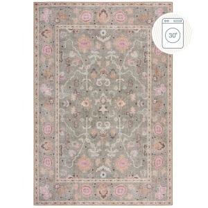 Килим пътека, Una Floral Washable Flair Rugs, зелен, 152x230 см - Img 2