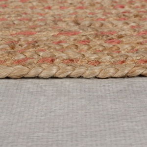 Килим Capri от юта кръгъл натурален/корал 180X180 см, Flair Rugs - Img 5
