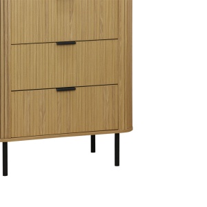 Комод с 4 чекмеджета Сканди в цвят естествено дърво 79x46x115см - Img 4